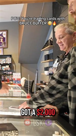 I Met BRUCE BUFFER While Trading Cards! 😳🔥 #shorts