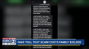 VIDEO: Fake toll text scam costs family $20K