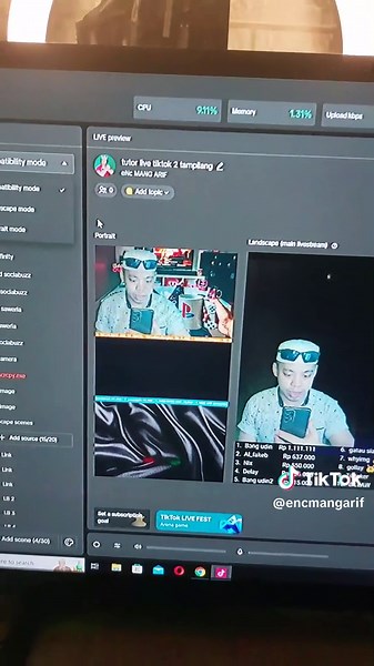 Cara Baru Live di TikTok: Landscape dan Potret