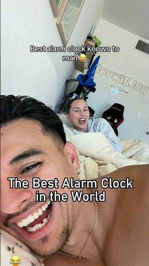 The best alarm clock in the world#funny #prank #couple #marriedlife #alarmclock