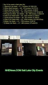 Top 10 Car wash in Salt Lake City:\r 1. Spencer’s car wash — 5★ (7 reviews), W 1300 S St\r 2. Shiny Sh