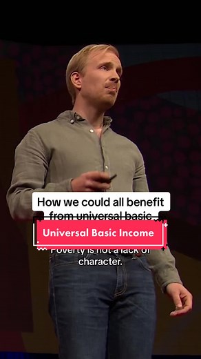 Historian Rutger Bregman believes universal basic income could have huge benefits far beyond eradicating poverty. In his talk, he highlights examples of successful attempts at guaranteed basic income in the past and how we might actually be able to implement it moving forward. To hear his full talk, click on the link in our bio #UBI #UniversalBasicIncome #poverty #TEDTalk #economics