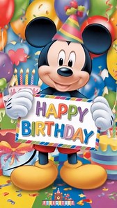 517K views · 5.9K reactions | Mickey Mouse Happy Birthday Song and holding a Birthday sign Mickey Mouse con un cartel y cantando la cancion de Happy Birthday #mickeymouse #birthday #mickey #happybirthday #disney #sign #cumpleaños | Felicitube Cumpleaños | Facebook