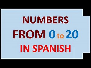 numbers 0 20 IN SPANISH
