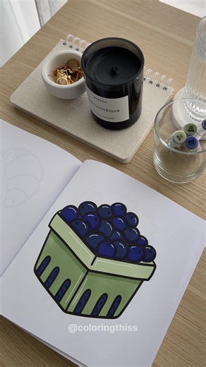 Quick and simple coloring 🫐🤗🤍 #coloring #colorwithme #coloringbook #coloringbookforadults #coloringpages #coloringtok #coloringthiss #thisspublishing #simplecoloring #easycoloring