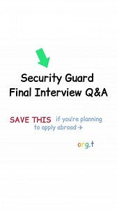 Security Guard Job interview question. #security #securityguard #InterviewTips #JobInterview #jobs #fyp #ApplyNow #workabroad | i.Assist