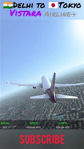 Delhi to Tokyo in 39 Seconds 💨#shorts ##aviation #gaming #gameplay #flightsim #simulator #rsfs #reel