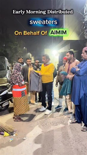 Zafar Khan on Instagram: "#Early #morning #distributed sweaters on behalf of #AIMIM On the Instructions of AIMIM President Barrister AsaduddinOwaisi sahab and under guidance from MLA Nampally Janab Majidhussain sahab Today Mallepally Corporator ZafarKhan Sahab along with Primary Unit Presidents distributed sweater’s to Sanatition staff of Mallepally Division.. Cold winds, freezing mornings, but a warm heart. While most of us stay indoors to escape the harsh winter, our sanitation workers step ou