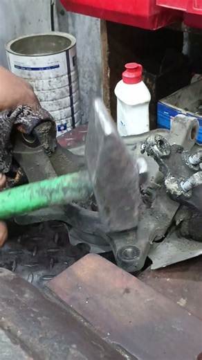 Wheel Bearing Removal With a Hammer! 🔨😱 #Mechanic #CarRepair