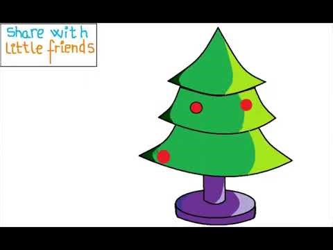 How to draw a fir tree 🌲