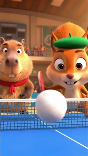 Capybara vs Squirrel: Epic Table Tennis Match (Cute Sports Series)