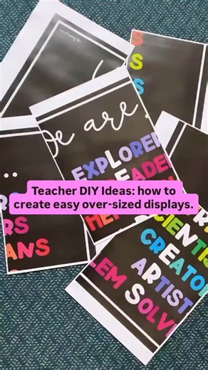 Comment LEARNER for this free classroom display - it’s another Freebee fave!👇🏼 [or SAVE for later if you’re not in back-to-school mode yet 😉] Over the years I’ve spent SO MANY HOURS OF MY LIFE creating door or wall displays by painstakingly cutting out individual letters and pictures and then piecing them all together. 👀 Then I discovered poster printing, and I’ve never looked back. Now I just hit “poster” in the print settings, scale it up to the size I want, and print across multiple pages