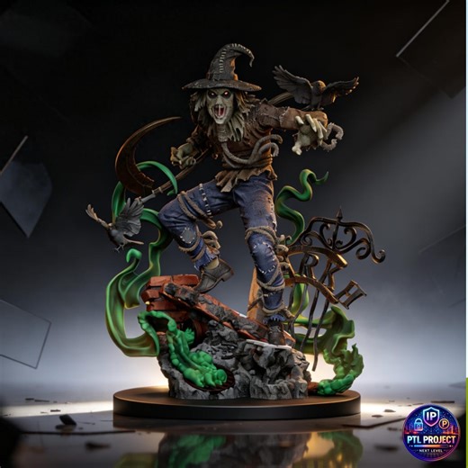 Horror Farm Reaper Fanart STL Statue | 1/6 Scale | Fear Monster With Scythe, Smoke & Diorama Base | 3D STL Print File Model Download - Etsy
