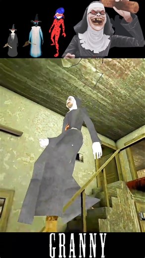 Ciber Freezed Ladybug Evil Helloween Mod || Small to Large Size || Granny's Funny Trolling 👊 #shorts