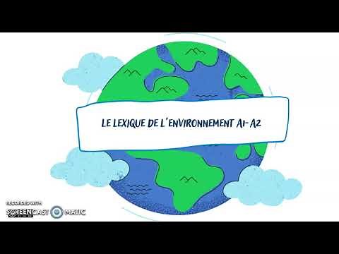 Lexique de l'environnement FLE A1-A2