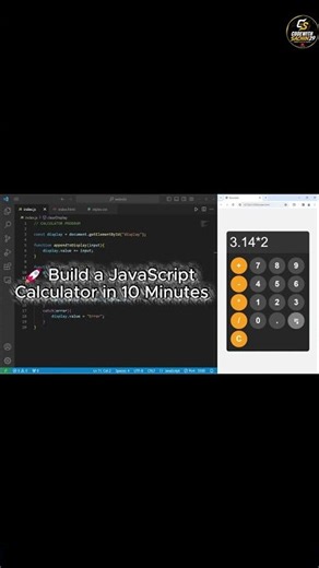 Build a JavaScript Calculator in 10 Minutes 🖩 | HTML CSS JavaScript Project for Beginners (2026)