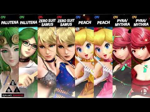 Smash Mods Ultimate: Palutena vs Samus vs Peach vs Pyra