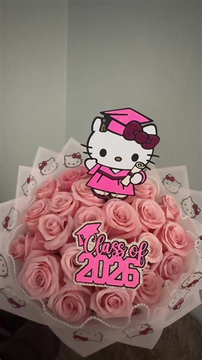 Cute Hello Kitty Graduation Bouquet Arrangement