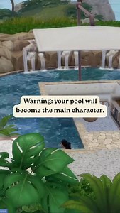 Sims 4 pool idea: adding a in-pool conversation put Would you rather have a sunken lounge OR a swim up bar? 🍷 #thesims4 #poolbuild #sims4build | BoozleSims