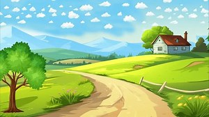 Beautiful Cartoon Natural Landscape Motion Animation Stock Footage Video (100% Royalty-free) 3577637255 | Shutterstock