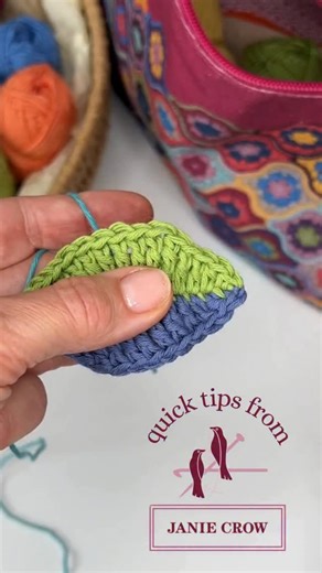 Jane Crowfoot @ JANIE CROW on Instagram: "Another quick crochet technique from Janie - this time a lovely way to join your yarn in using dc (UK)/sc (US) Don’t forget to save these little vids and you’re welcome to submit your requests for other crochet techniques you would like us to show you."