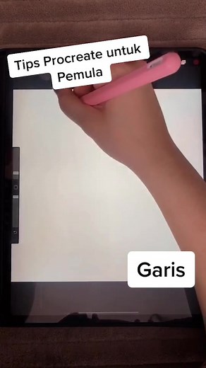Tips Procreate untuk pemula - Garis #samasamabelajar #procreate #basic #basicprocreate #line #garis #fyp #foryoupage #cyzcba #xyzabc #tutorial #howto