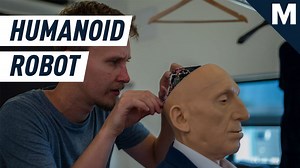 Take a look under the hood of this very life-like humanoid robot