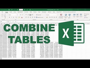 How to combine tables one on top of the other in excel