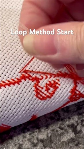 Loop method start #crossstitching