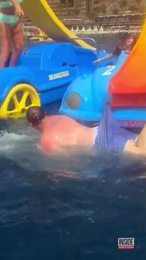 Goofy Guy's Swim Shorts Get Stuck #Shorts