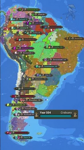 1000 Years in SOUTH AMERICA - WorldBox Timelapse