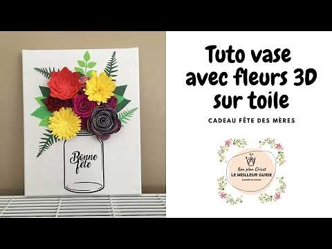 Cricut tutorial: vase with 3D flowers - Gift idea for Mother's Day or Grandmother's Day