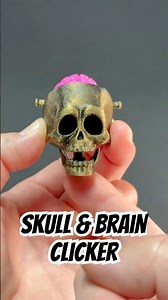 💀🧠3D Printed Skull and Brain Clicker Fidget #3dprinting