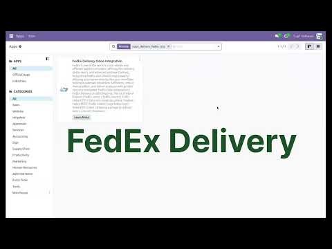 FedEx Delivery Odoo Integration