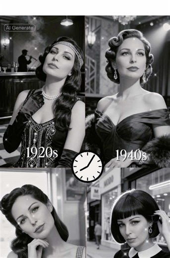 Love the 1940’s finger wave style 🙃 #viral #trend #fun #aitrend #fyp