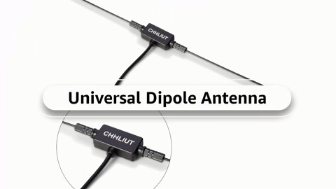 Universal FM Radio Dipole Antenna, 75 Ohm, 16ft, Screw F Male Plug for Home AV Audio Stereo Receiver Indoor