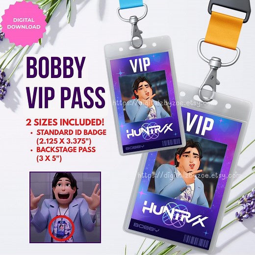 Kpop Demon Hunters Bobby VIP Pass | Cosplay Prop (digital Download) - Etsy
