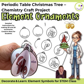 Chemistry Christmas Craft Project | Learn   Decorate Element Symbols | STEM