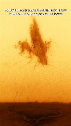 171K views · 2.5K reactions | Today’s largest solar flare seen from Earth With Real NASA-Recorded Solar Audio #solarflare #sun #space #astronomy #NASA | Space science | Facebook