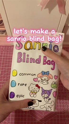 making a sanrio blind bag! go to my profile to see me open it :) #sanrio #mymelody #cinnamoroll #kuromi #keroppi #hellokitty #pochacco #papercraft #craft #blindbag #diy #blindbags #fyp #foryou #fypシ #xyzbca #xyzcba #zyxcba #foryoupage #tiktok #creative
