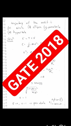 GATE 2018 Physics Classical Mechanics Solutions #gatephysics #gatesolutions #pyq #physics