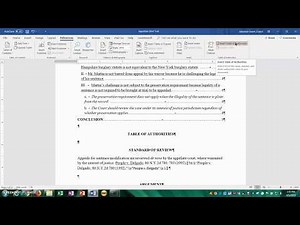 Appellate Brief Formatting for 1Ls: 2. Generating a Table of Authorities
