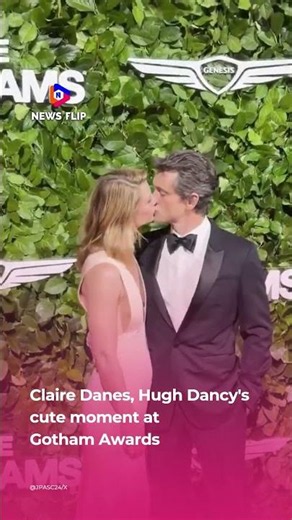 Claire Danes and Hugh Dancy shared a sweet kiss on the red carpet