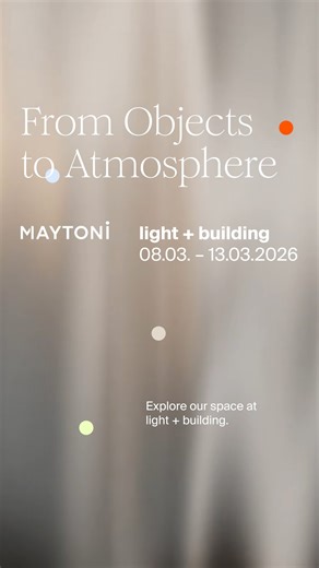 From Objects to Atmosphere. Discover our vision of light at light building 2026. 📍 Frankfurt | 08–13 March DM us for tickets. | Maytoni