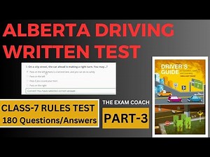 Alberta Learner Class 7 Driving Test | Alberta Driving Knowledge Test | Part 4 | The Exam Coach