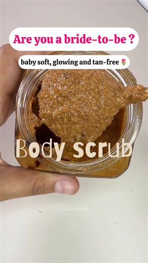 Guddan✨️ on Instagram: "Tan free skin ✨ ⭐Ingredients: • Walnut shell powder – 1 tbsp • Sugar – 2 tbsp • Coffee powder – 1 tbsp • Coconut oil – 2 tbsp • Any gentle body wash – 1 tbsp ⸻ 🧡How to Make: 1. Add sugar, walnut shell & coffee in a bowl. 2. Mix in coconut oil until it becomes a smooth scrub. 3. Add a little body wash for a creamy texture. 4. Mix well — your glowing body scrub is ready! ✨ ⸻ 💛How to Apply: • Wet your skin. • Take a small amount and massage gently in circular motions for 2