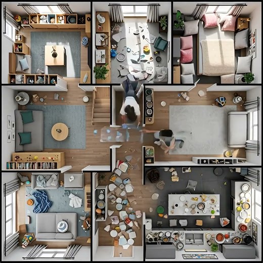 Messy to Spotless House in 6 Seconds #fyp #fypシ #viral #asmr #satisfying