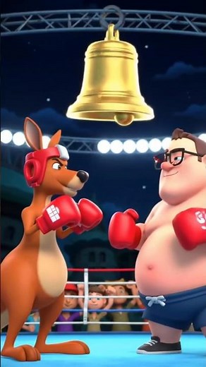 “Kangaroo Vs Funny Man Boxing Match 🥊😂 | 3D Cartoon Story Part 1”