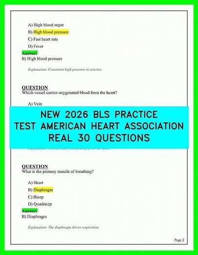 BLS PRACTICE TEST AMERICAN HEART ASSOCIATION NEW 2026 REAL 30 QUESTIONS PRACTICE EXAM VIDEO 2026
