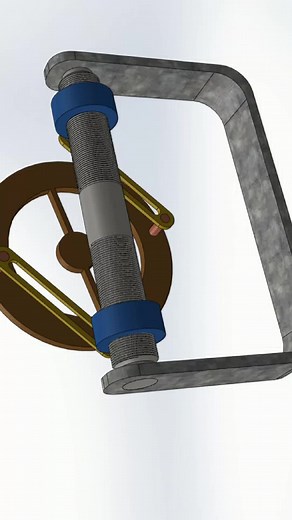 #Lever #screw #rotating #mechanism, simple #squeeze #pressure clip #design, #mechanical #engineering [Ref: COW design, Youtube] #LearnOnTikTok